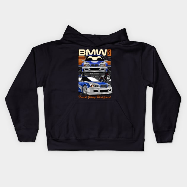 BMW GTR E46 Kids Hoodie by Harrisaputra